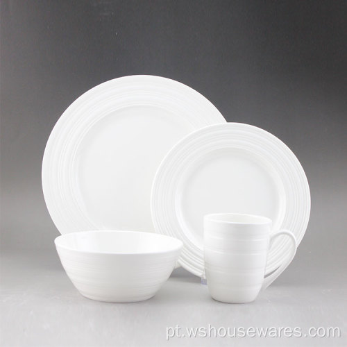 Cerâmica por atacado 24pcs Conjuntos de jantar de porcelana de luxo